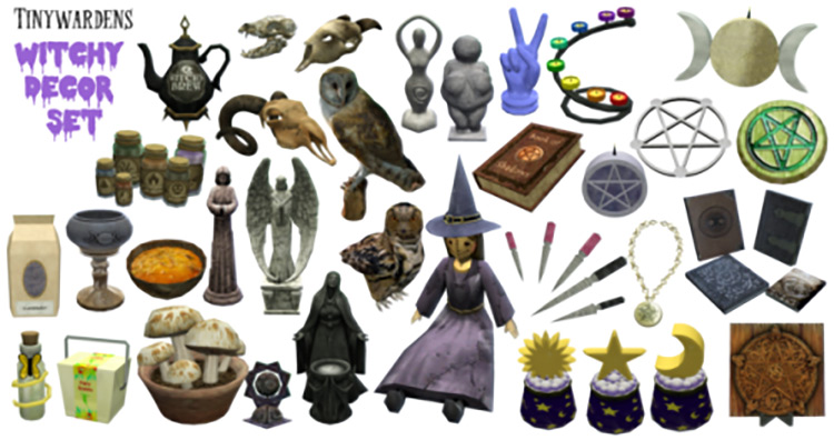 Witchy Décor Set / Sims 4 CC