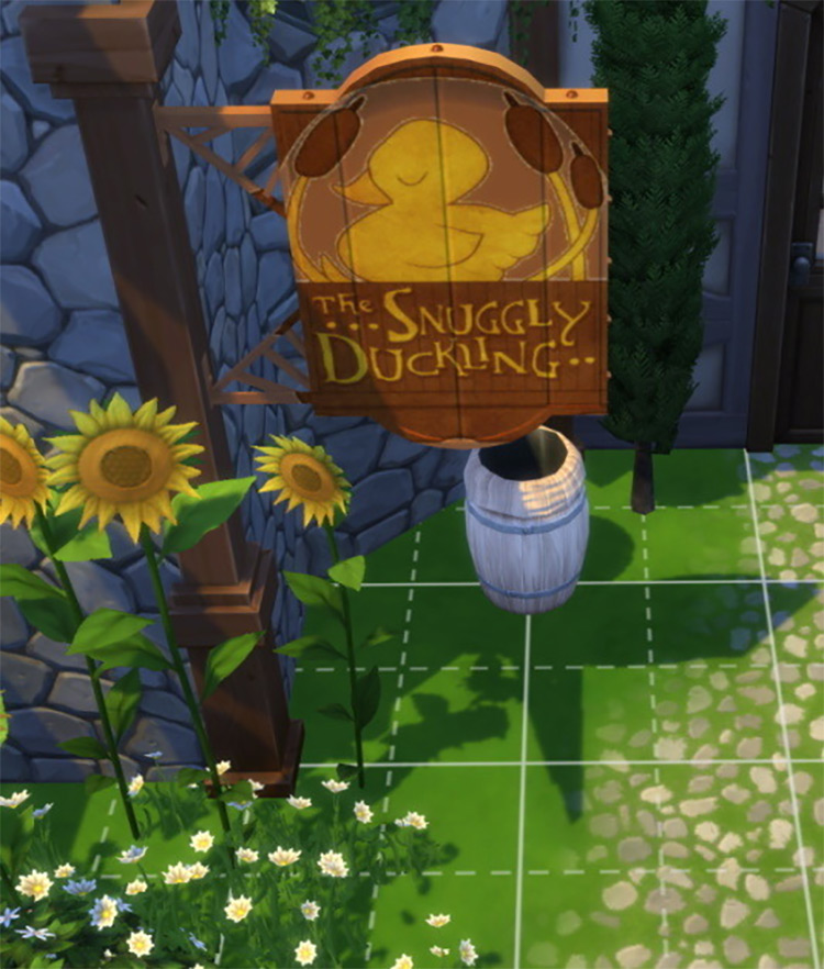 Snuggly Duckling Sign!! / Sims 4 CC