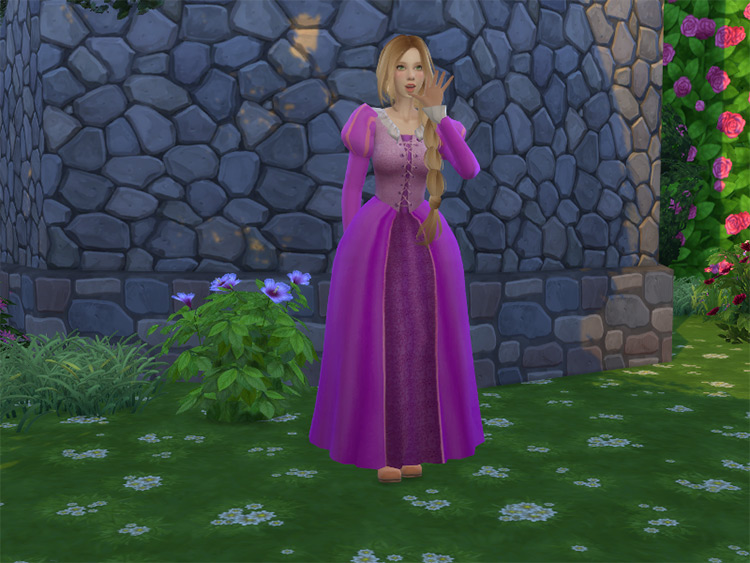 Sims 4 Rapunzel CC from Tangled  Hair  Dresses   More    FandomSpot - 12