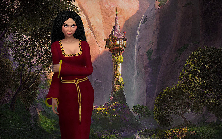 Sims 4 Rapunzel Cc From Tangled Hair Dresses And More Fandomspot