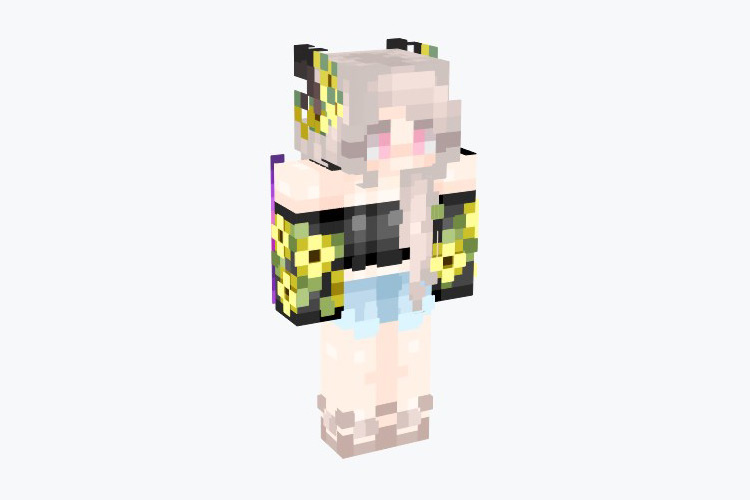 Flower Top Girl Skin For Minecraft