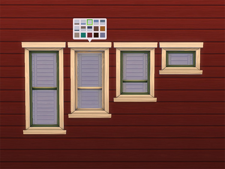 Double Hung Window Add-Ons by plasticbox for Sims 4