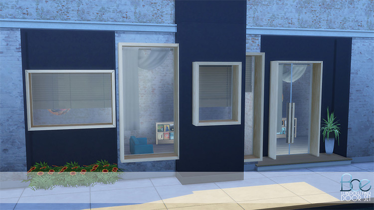 Bae Windows and Door Set by Things By Dean for Sims 4