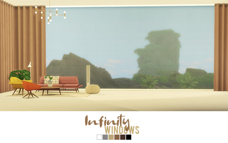 Infinity Windows by waekey Sims 4 CC