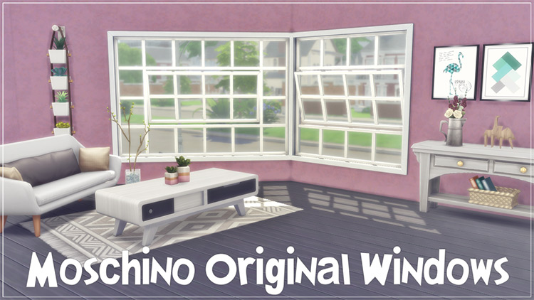 Moschino Loft Windows by melly20x-sims TS4 CC