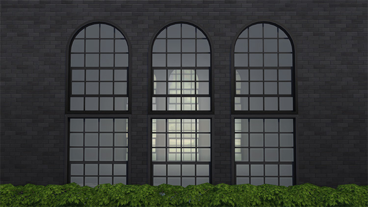 Industrial Arched Window by illogicalsims TS4 CC