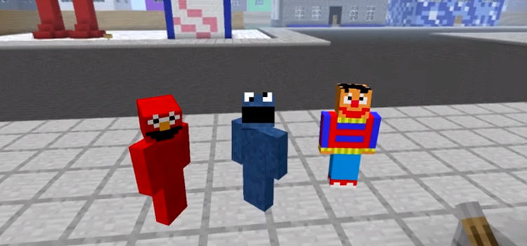 Sesame Street Minecraft Skins: Elmo, Cookie Monster, & More