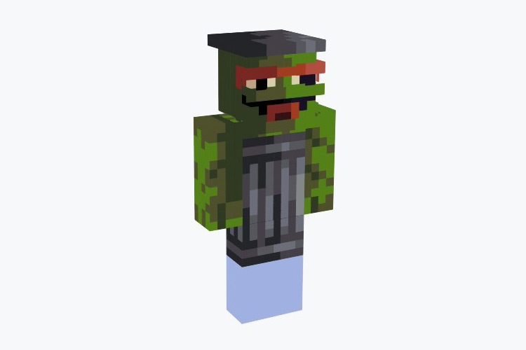 Oscar the Grouch Skin For Minecraft