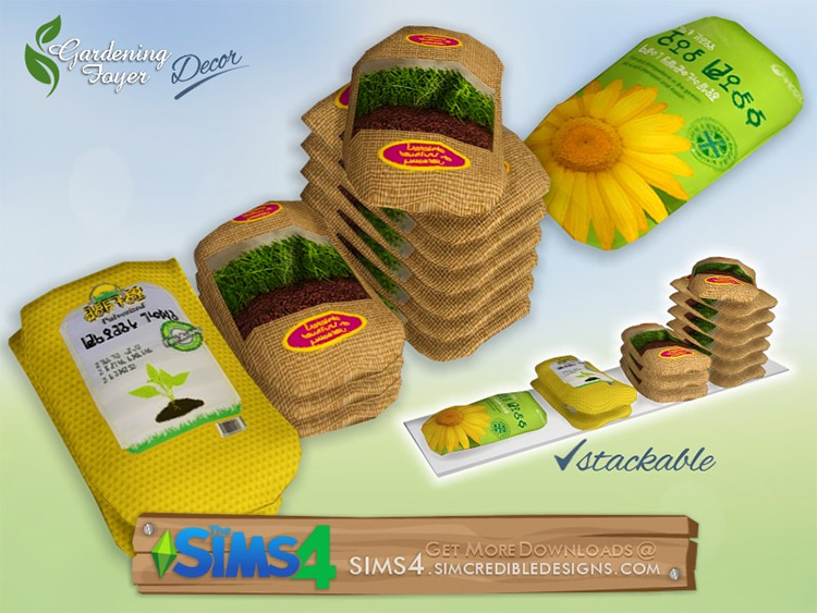 Gardening Foyer Décor - Fertilizer Bag / Sims 4 CC