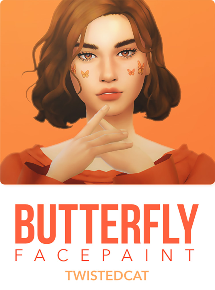 Butterfly Facepaint / Sims 4 CC