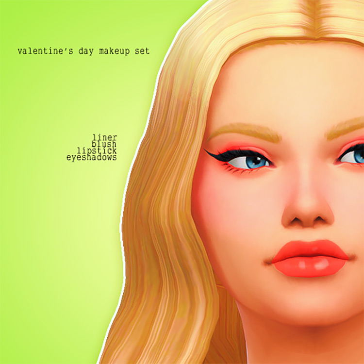 Valentine’s Day Makeup Set / Sims 4 CC