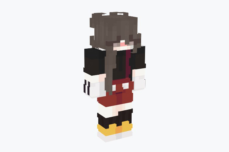 Mickey Mouse Girl with Suspenders Minecraft Skin
