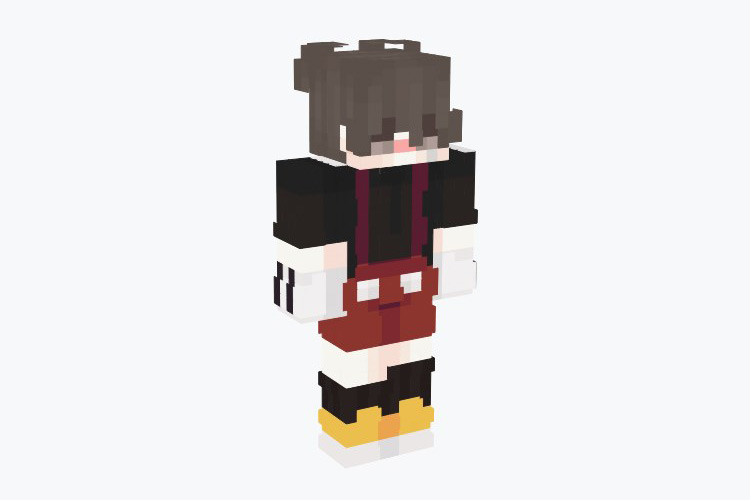 Mickey Mouse Boy with Suspenders Skin For Minecraft