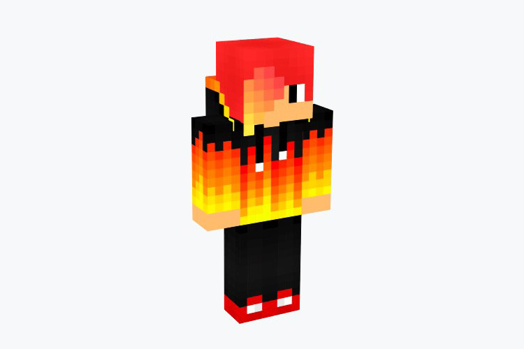 Fiery Guy Skin For Minecraft