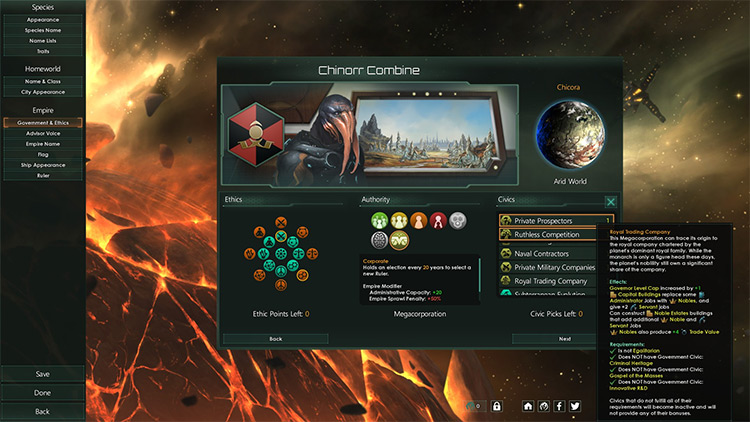 Expanded Traits, Civics, Pops, and More Stellaris mod