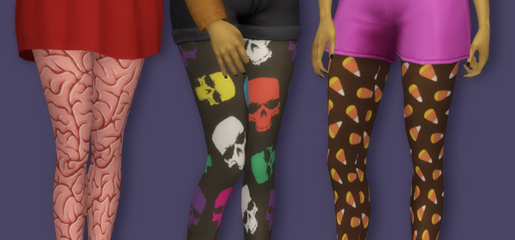 Simblreen Halloween Tights (TS4 CC)