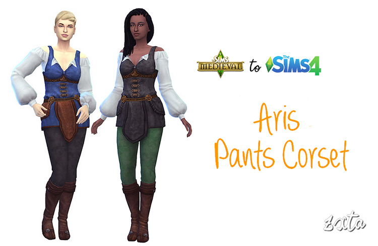Aris Pants Corset by zx-ta for Sims 4