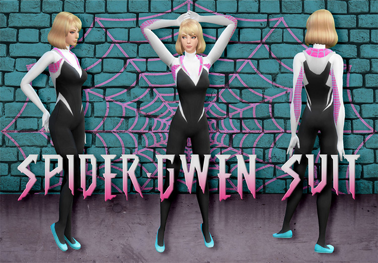 Spider-Gwen Suit by makesims TS4 CC