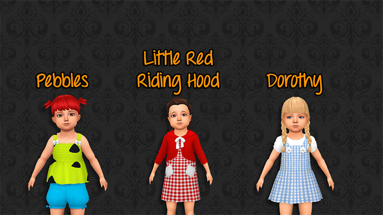 Toddler Halloween Costumes by Coli’s Wonderland Sims 4 CC