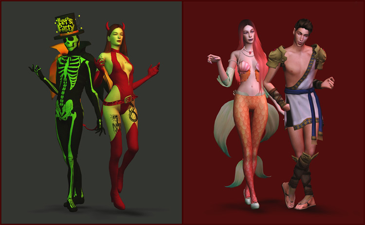 Halloween Costumes Gift by plazasims Sims 4 CC