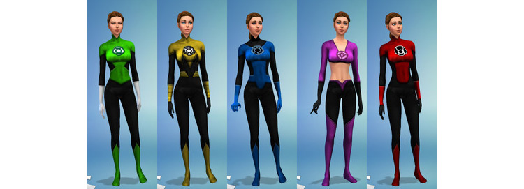 All Nine Lantern Corps by Sambler Sims 4 CC