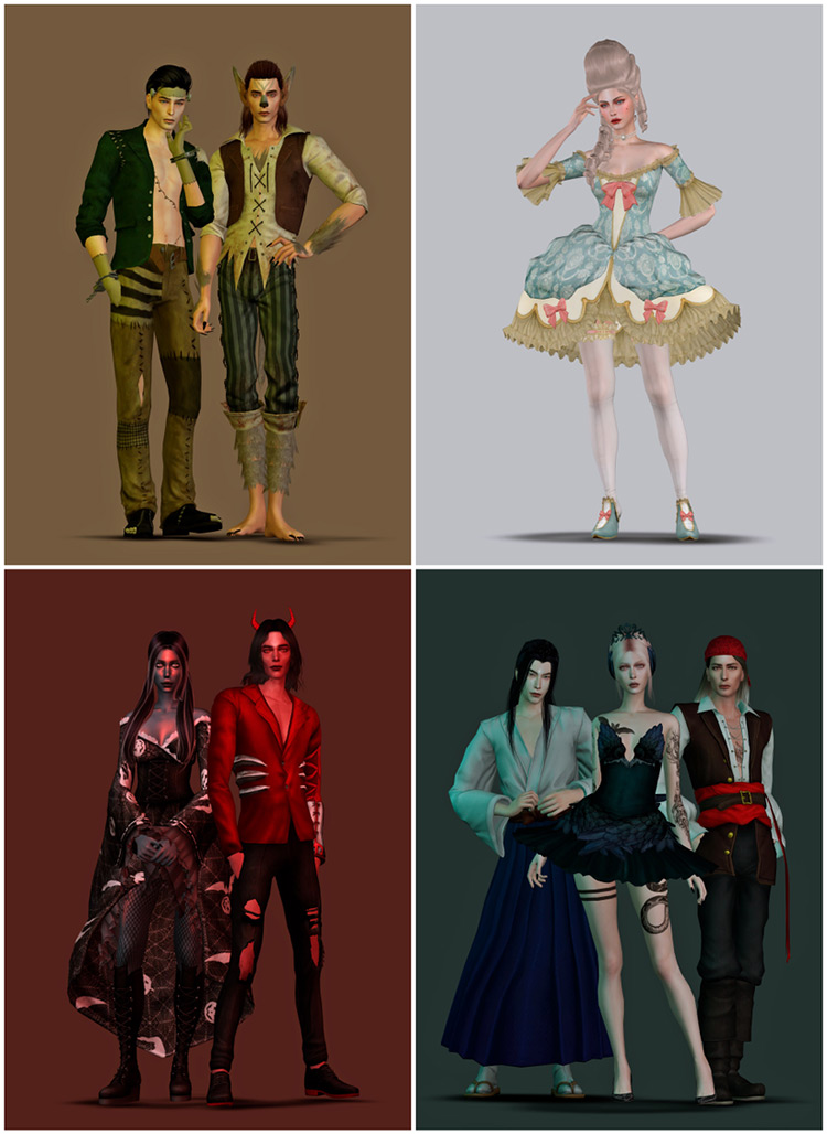 Sims 4 Maxis Match Halloween Costumes CC  Adults   Children    FandomSpot - 48