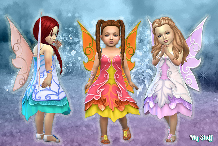 Fairy Dress for Toddlers by mystufforigin Sims 4 CC