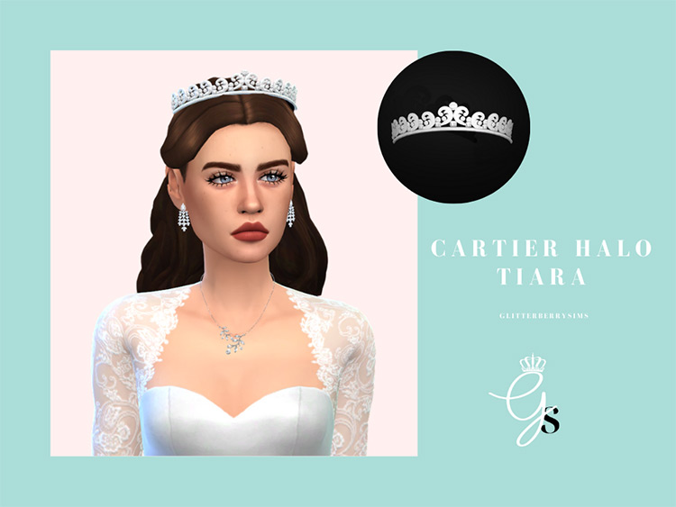Cartier Halo Tiara by Glitterberry Sims for Sims 4