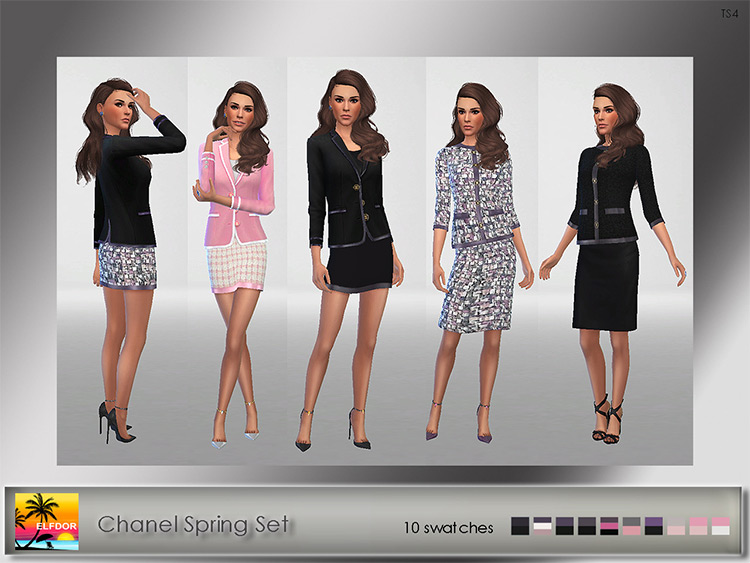 Chanel Spring Set by elfdor TS4 CC