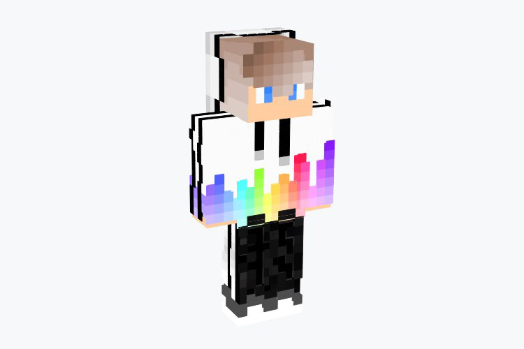Rainbow Adidas Boy (2) Skin For Minecraft