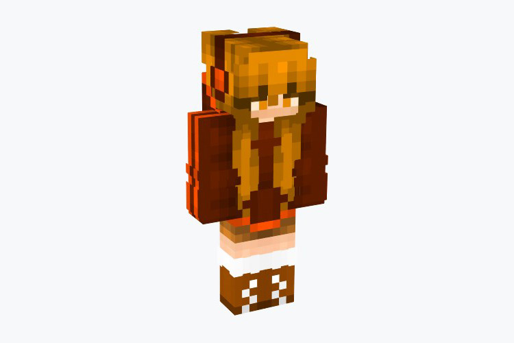Autumn Player Girl Skin For Minecraft