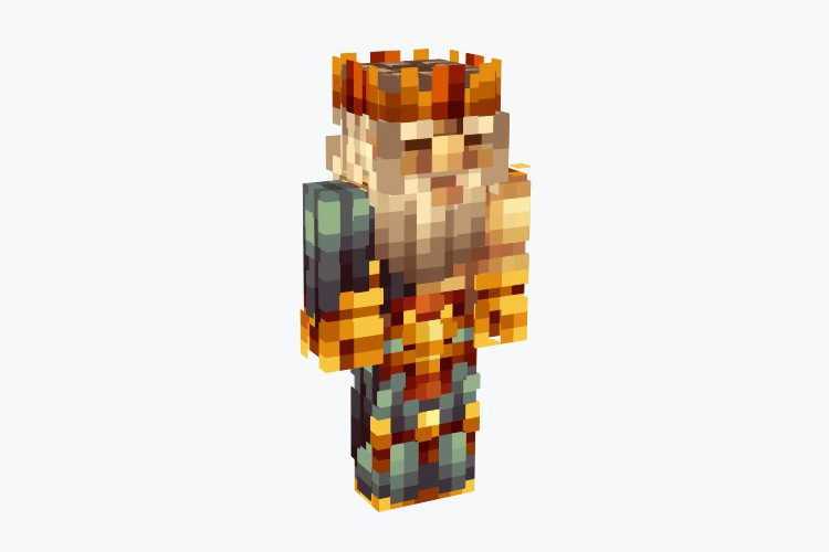 Poseidon with Beard (Detailed) Skin For Minecraft