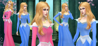 Sims 4 Princess Aurora Sleeping Beauty CC