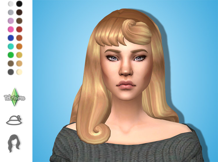 Sims 4 CC Aurora Hair