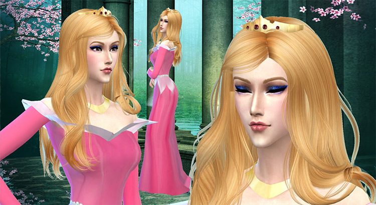 Sleeping Beauty Inspired Gown & Crown / Sims 4 CC