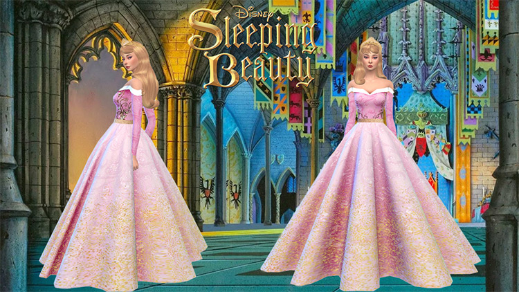 Aurora Designer Dress / Sims 4 CC