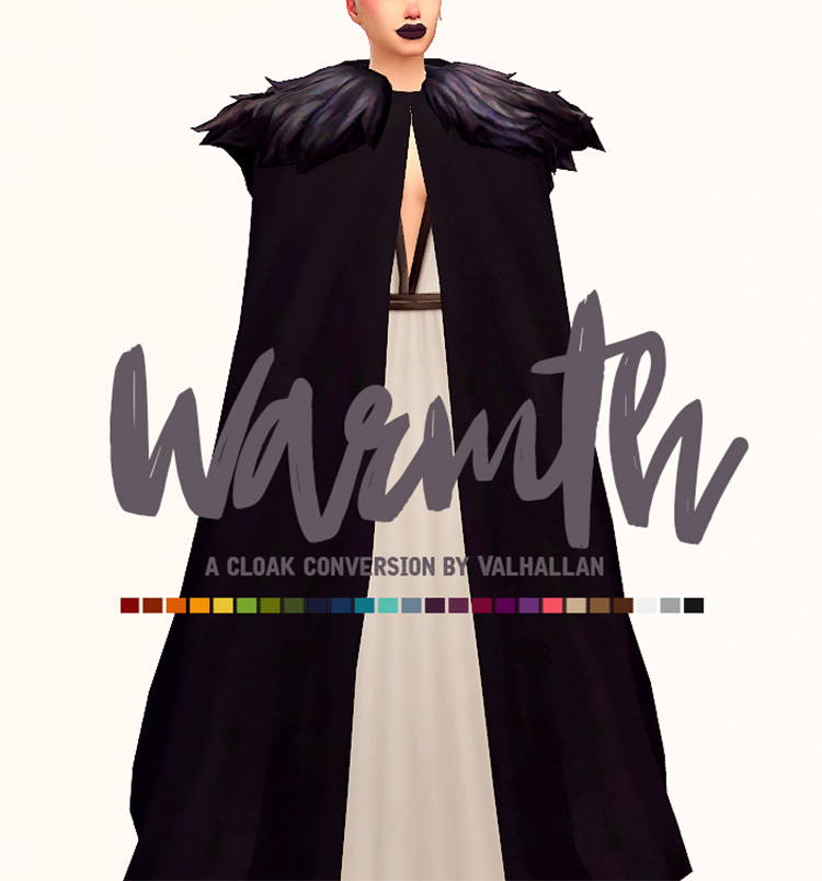 Warmth: A Cloak Conversion / Sims 4 CC