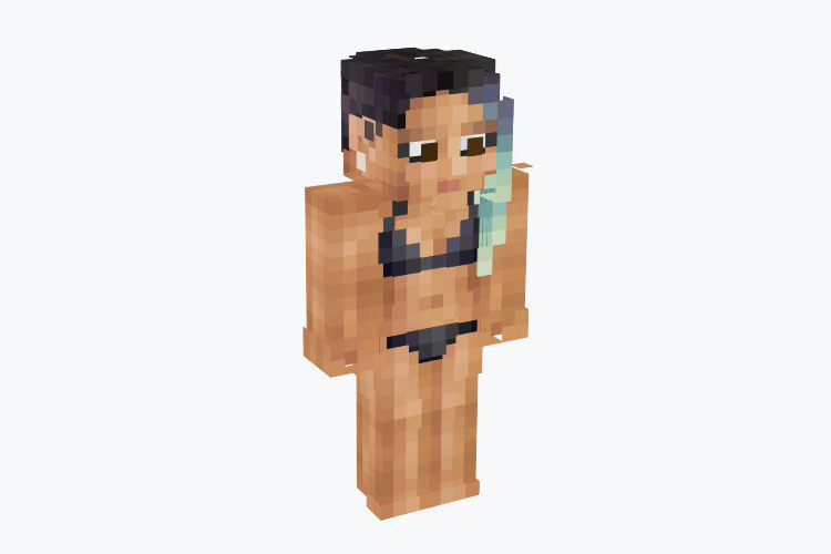 Girl in Bikini (With Moving Eyes) Minecraft Skin