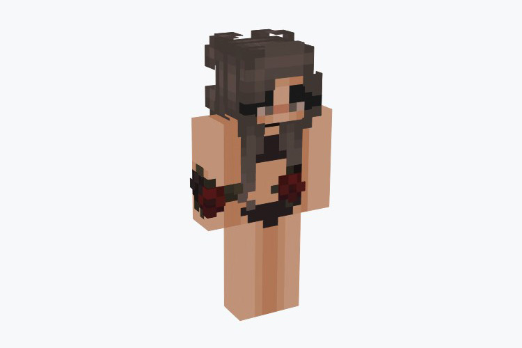 Roses (Girl in Bikini) Skin For Minecraft