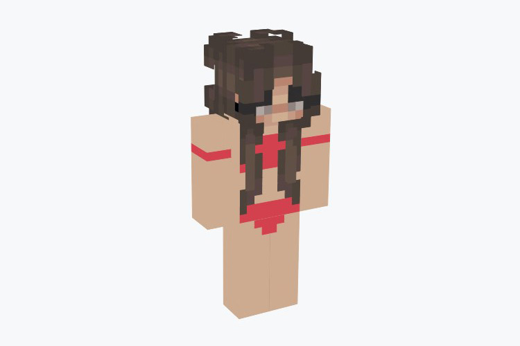 Red Swimwear (Girl) Skin For Minecraft