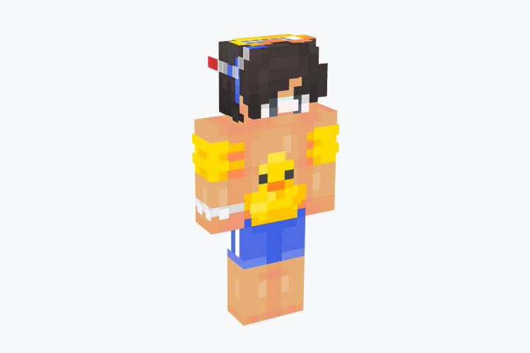 Bathing Suit Boy with Duck Floaties / Minecraft Skin