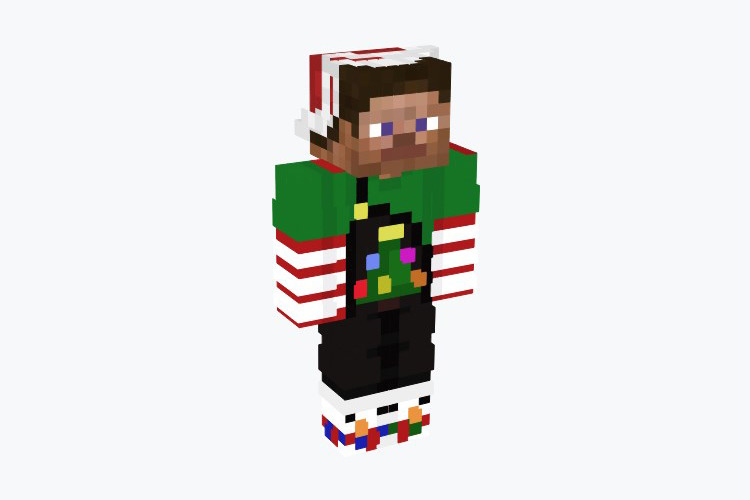 Christmas Spirit Steve Skin For Minecraft