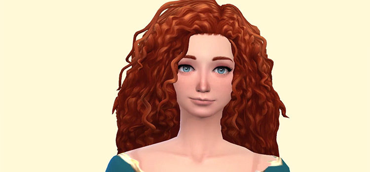 Sims 4 Merida CC from Brave (Hair, Outfits & More)