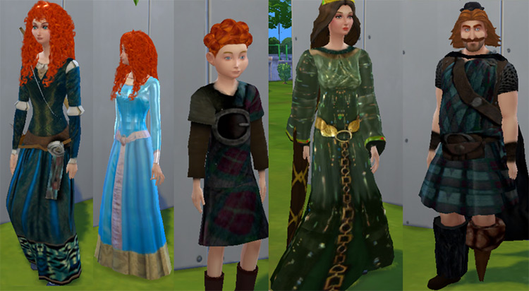 Sims 4 Merida CC from Brave  Hair  Outfits   More    FandomSpot - 70