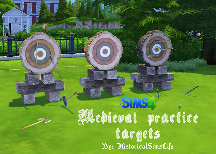 Medieval Practice Targets / Sims 4 CC
