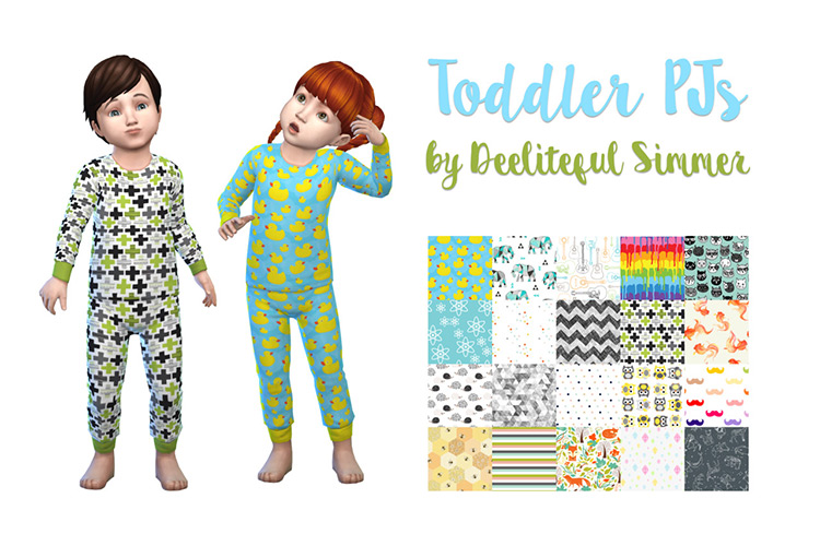 Toddler PJs By Deelightful Simmer / Sims 4 CC