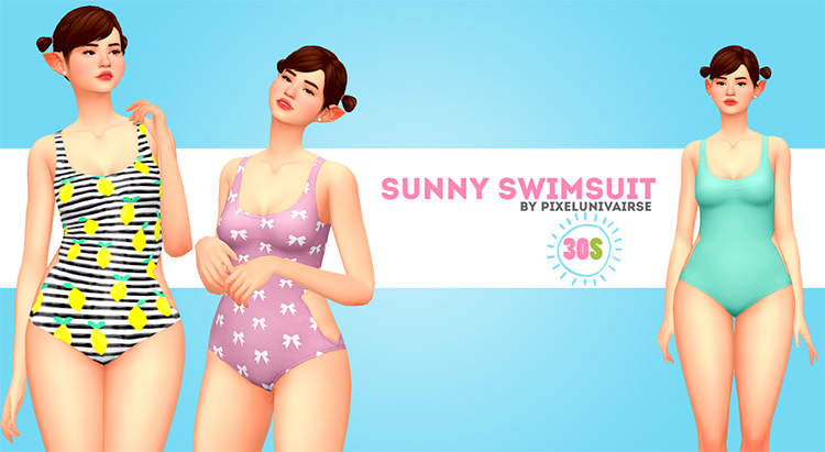 Sunny Swimsuit for girls / Sims 4 CC