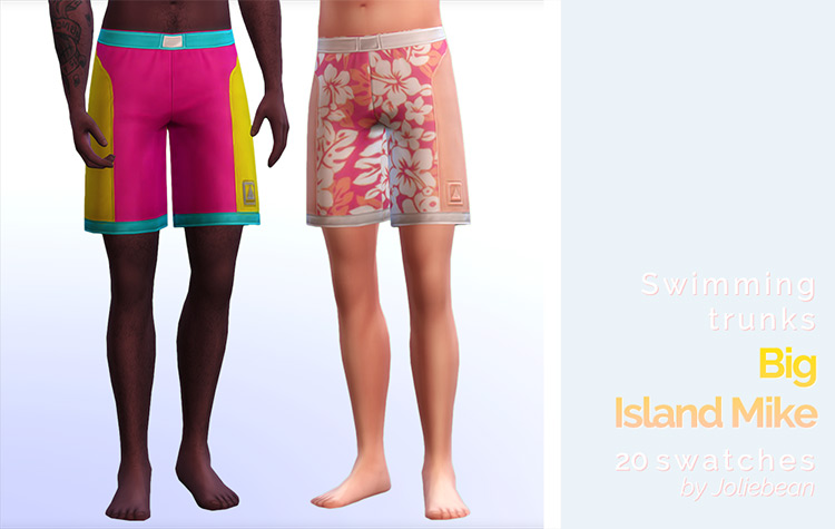Big Island Mike Swimming Trunks / Sims 4 CC