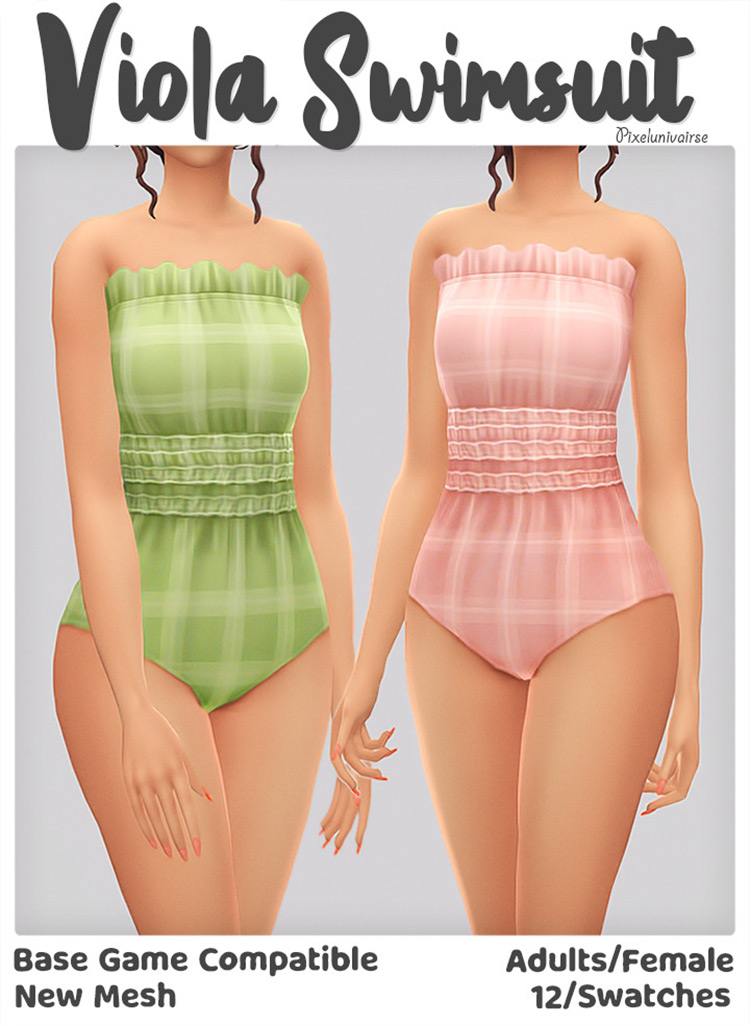 Viola Swimsuit / Sims 4 CC