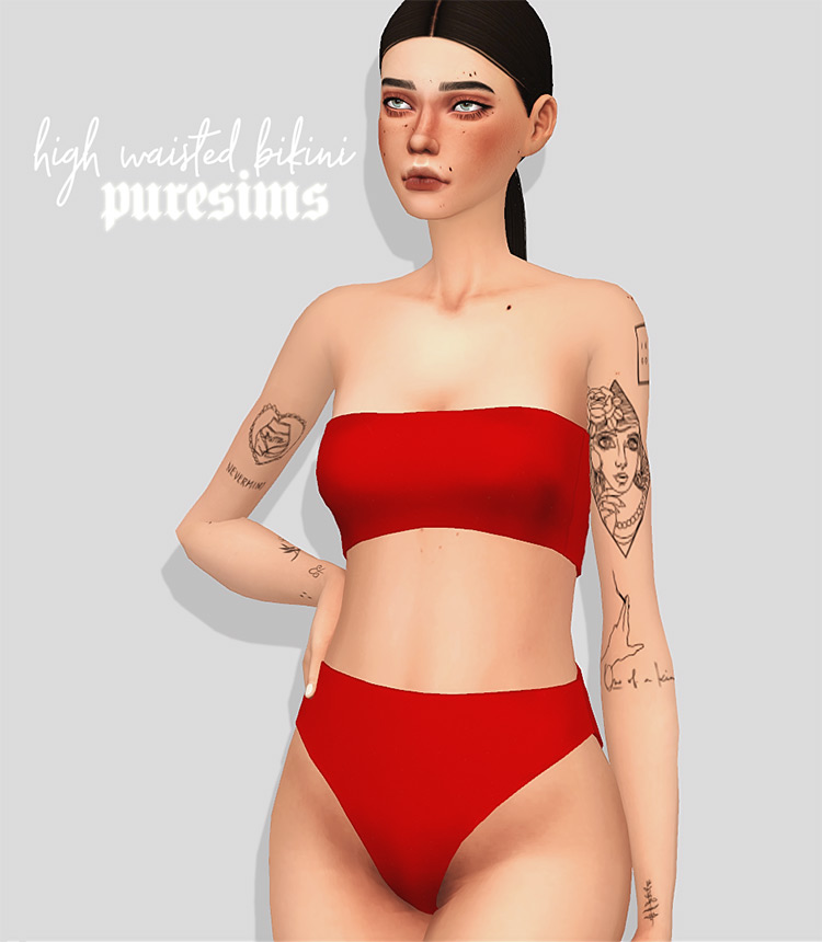 High Waisted Bikini / Sims 4 CC